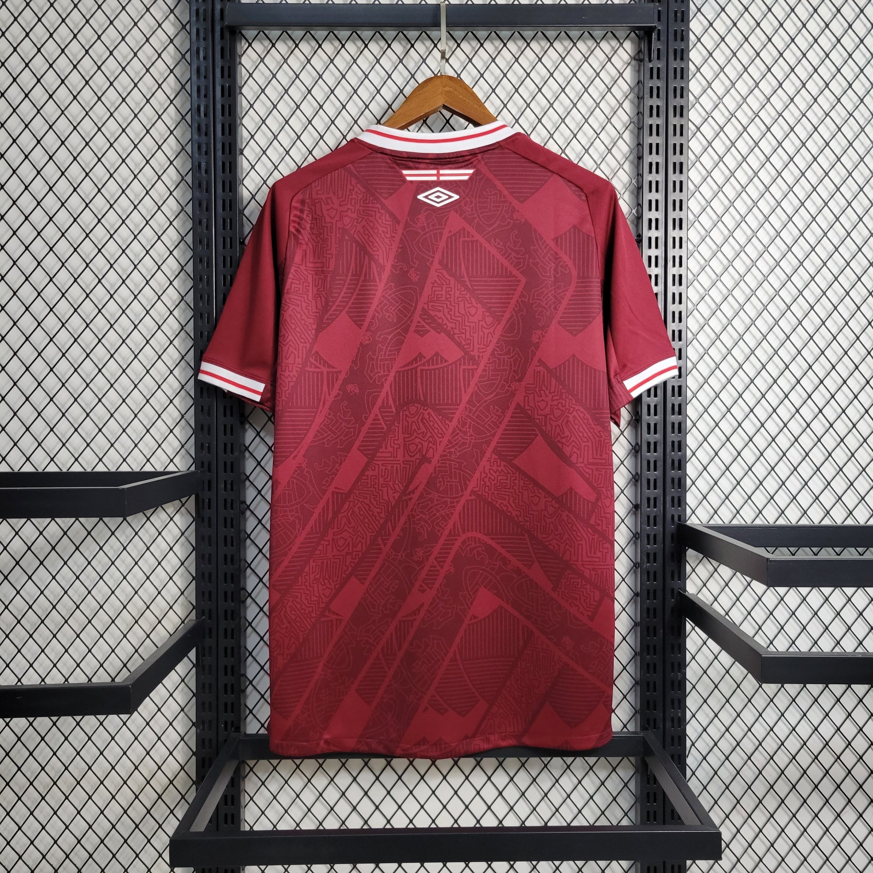 Camisa Fluminense 2023/24 - Umbro Torcedor Masculina - Bordo/Branca