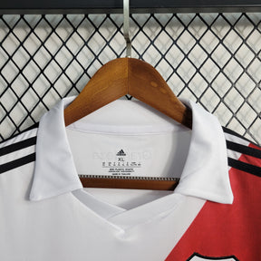 Camisa River Plate Home 2023/24 - Adidas Torcedor Masculina - Branca/Vermelha