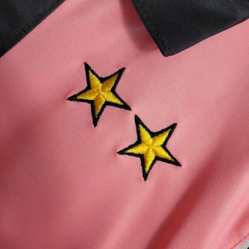 Camisa Juventus Away 1997/98 - Kappa Retrô Masculina - Rosa/Preta