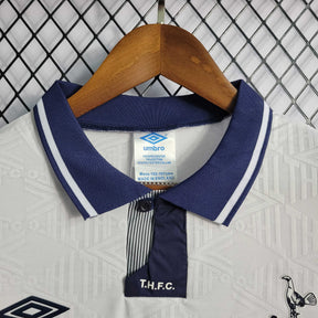 Camisa Tottenham Home 1993/94 - Umbro Retrô Masculina - Branca/Azul