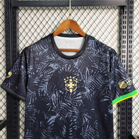 Camisa Seleção Brasil Edição Especial Neymar 23/2024 - Prince Torcedor Masculina - Preta/Verde