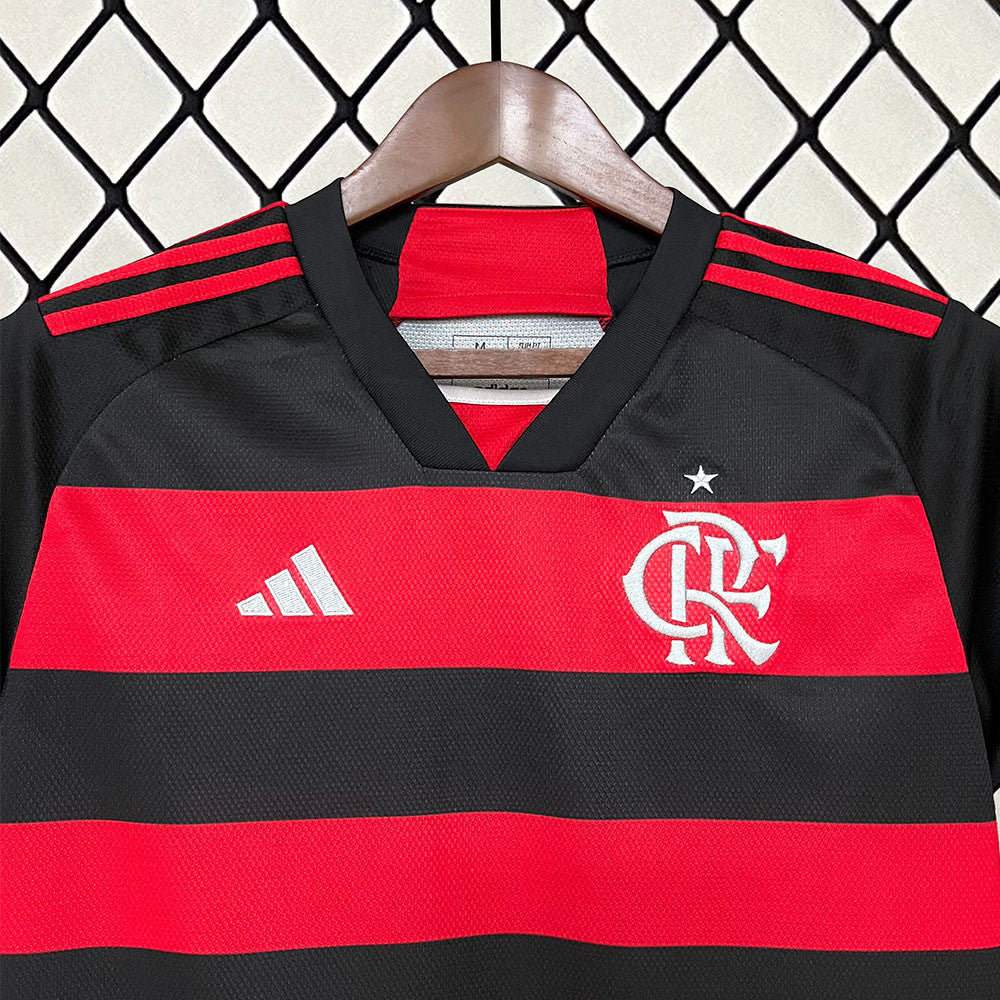 Camisa Flamengo Home 2024/25 - Adidas Torcedor Feminina - Vermelha/Preta